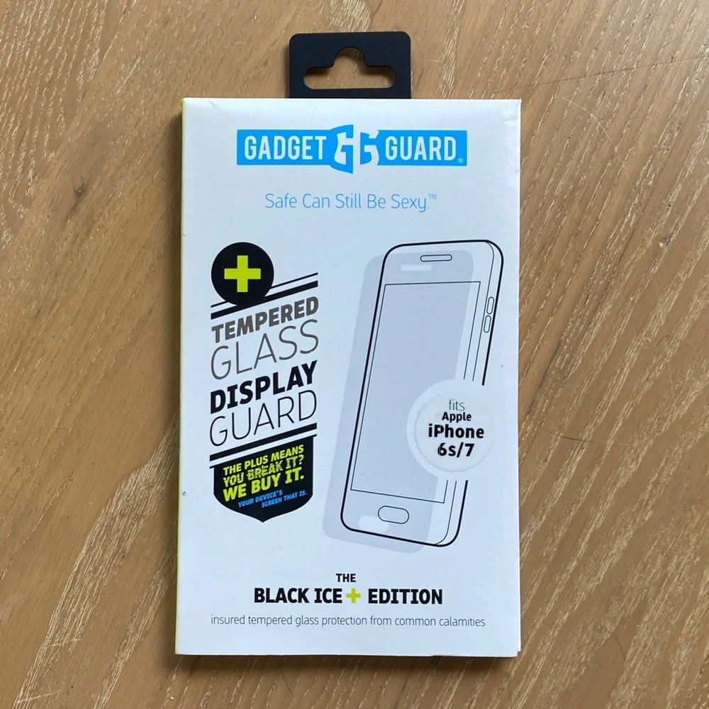 Black Ice Edition Tempered Glass Display Guard for iPhone 6s/7 - White